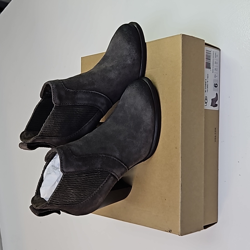 UGG suede heeled boots